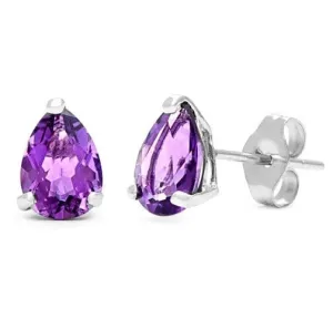 1.16 CT AMETHYST 925 STERLING SILVER EARRINGS STUD