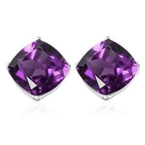 1.17 CT AMETHST 925 STERLING SILVER EARRINGS STUD