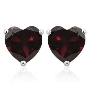 6.78 CT GARNET 925 STERLING SILVER EARRINGS STUD
