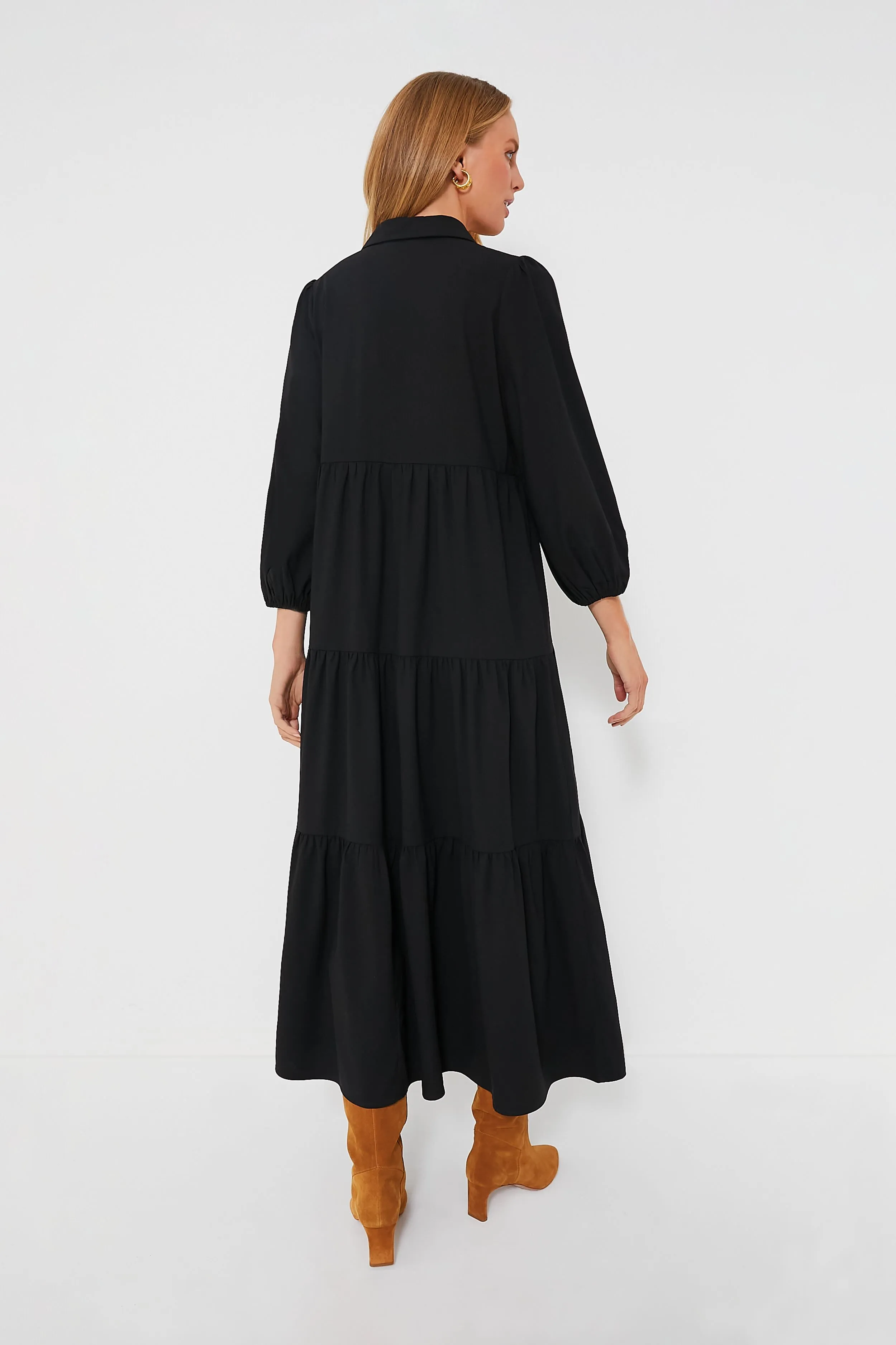 Black Crepe Mabel Maxi Dress