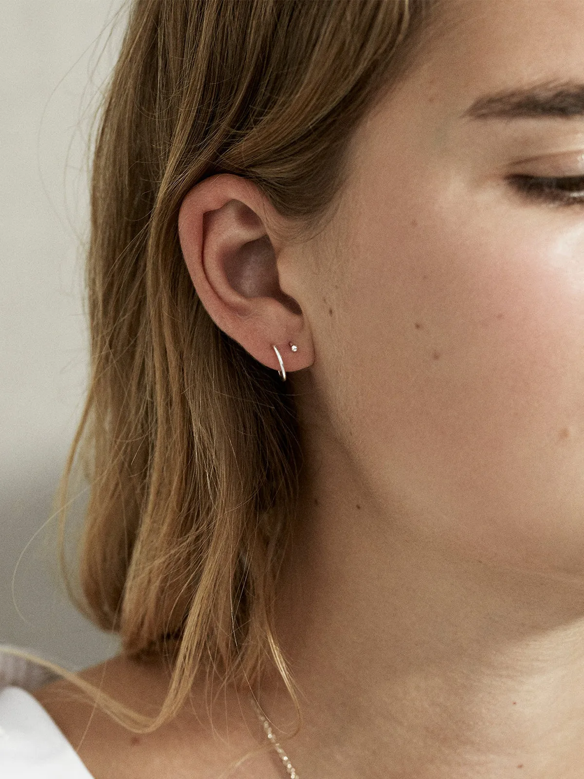 Bullet Spiral Earring in Silver