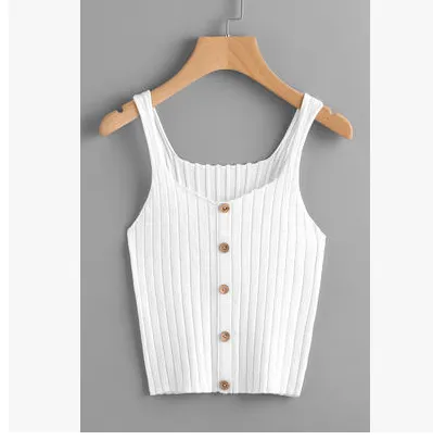 Button-Up Knitted Cami Top