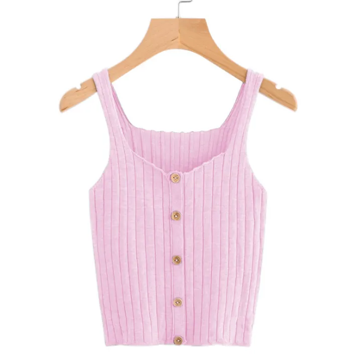 Button-Up Knitted Cami Top