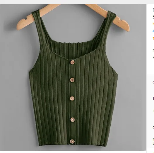 Button-Up Knitted Cami Top