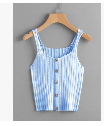 Button-Up Knitted Cami Top