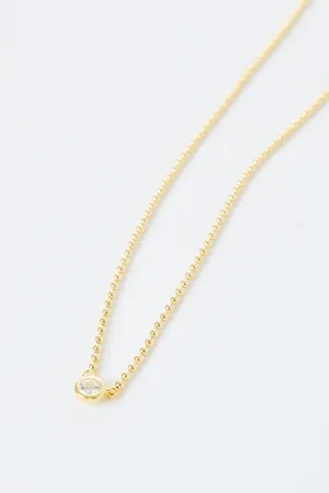 Clayton Bezel Ball Chain Necklace