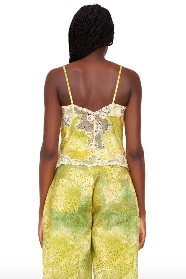 Collina Strada - Hiss Top: Green Gecko