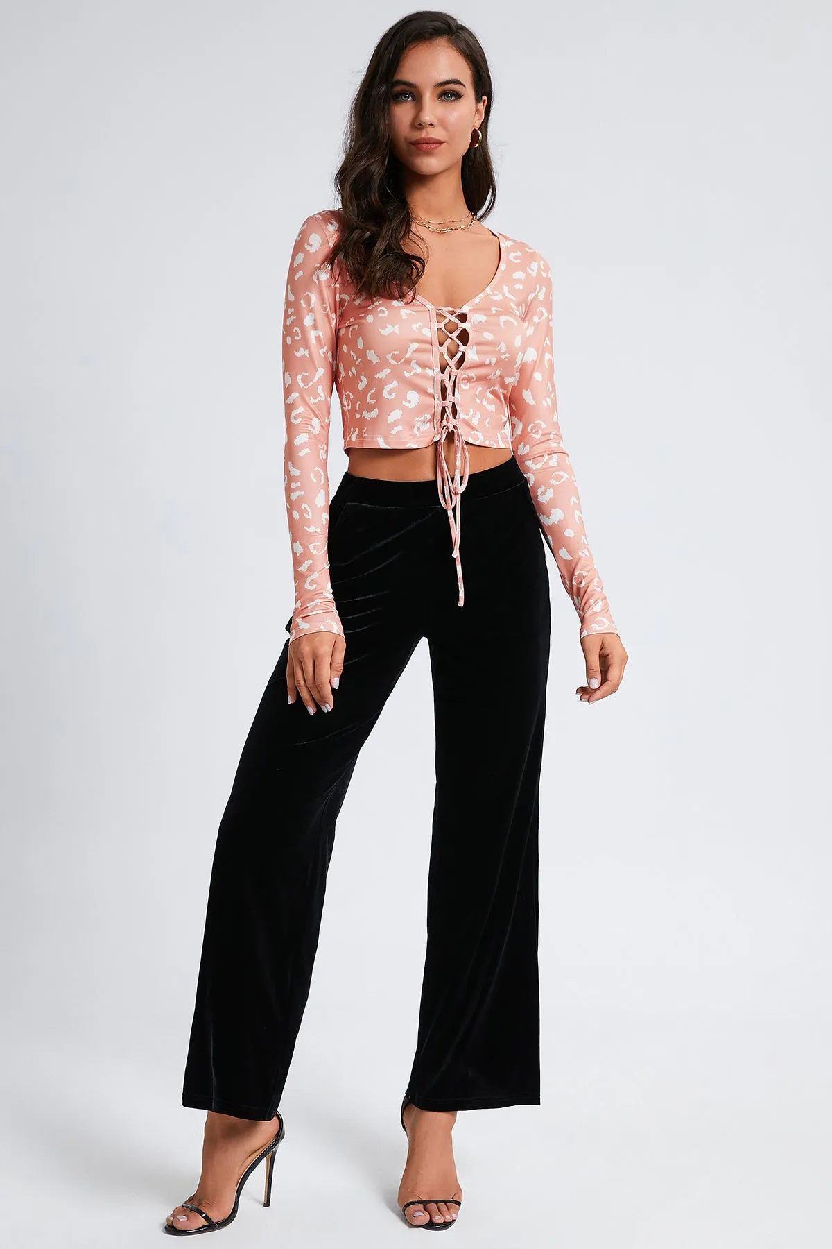 Commute Lace Up Crop Tee