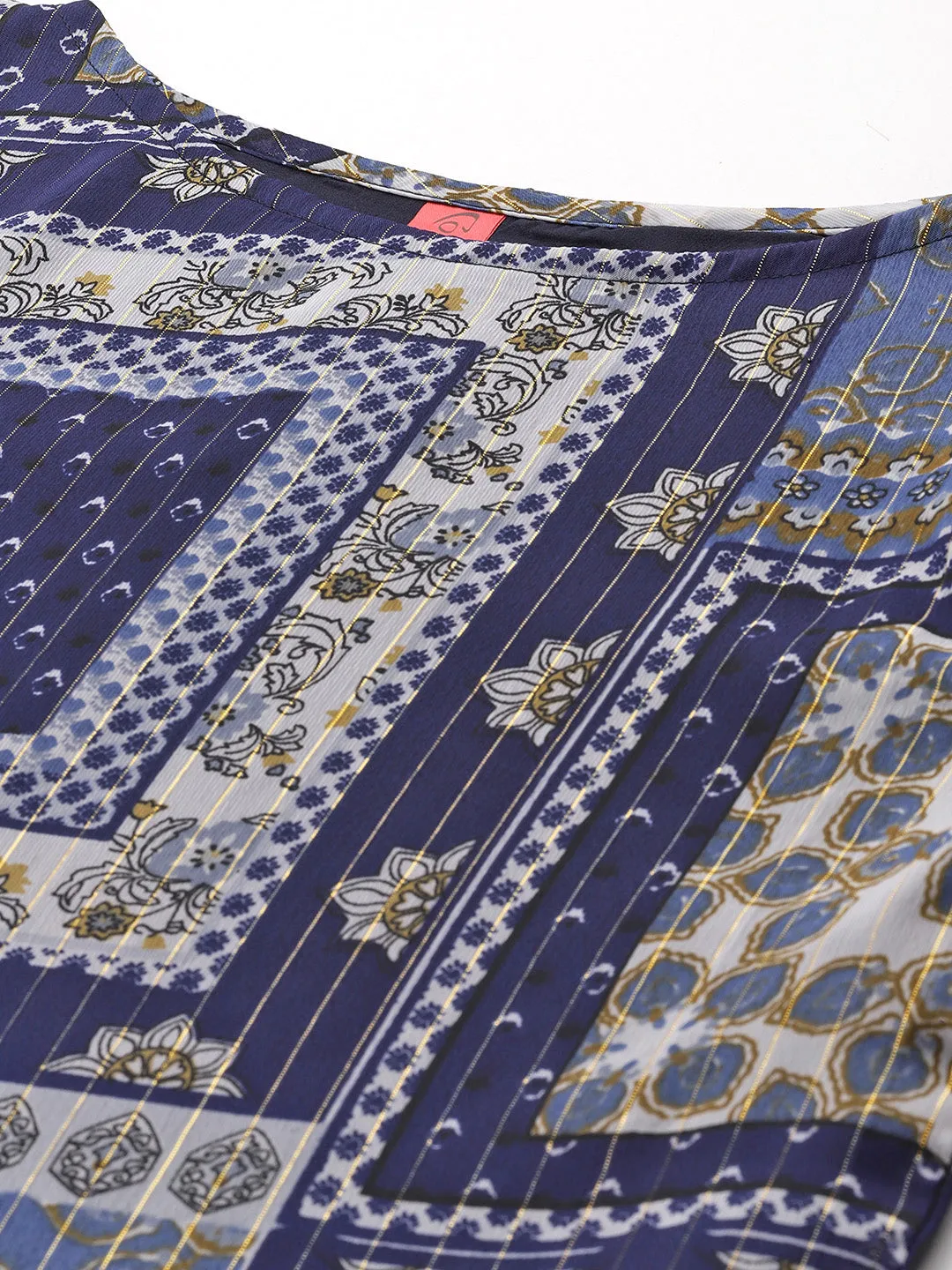 Cottinfab Print Layered Georgette Top