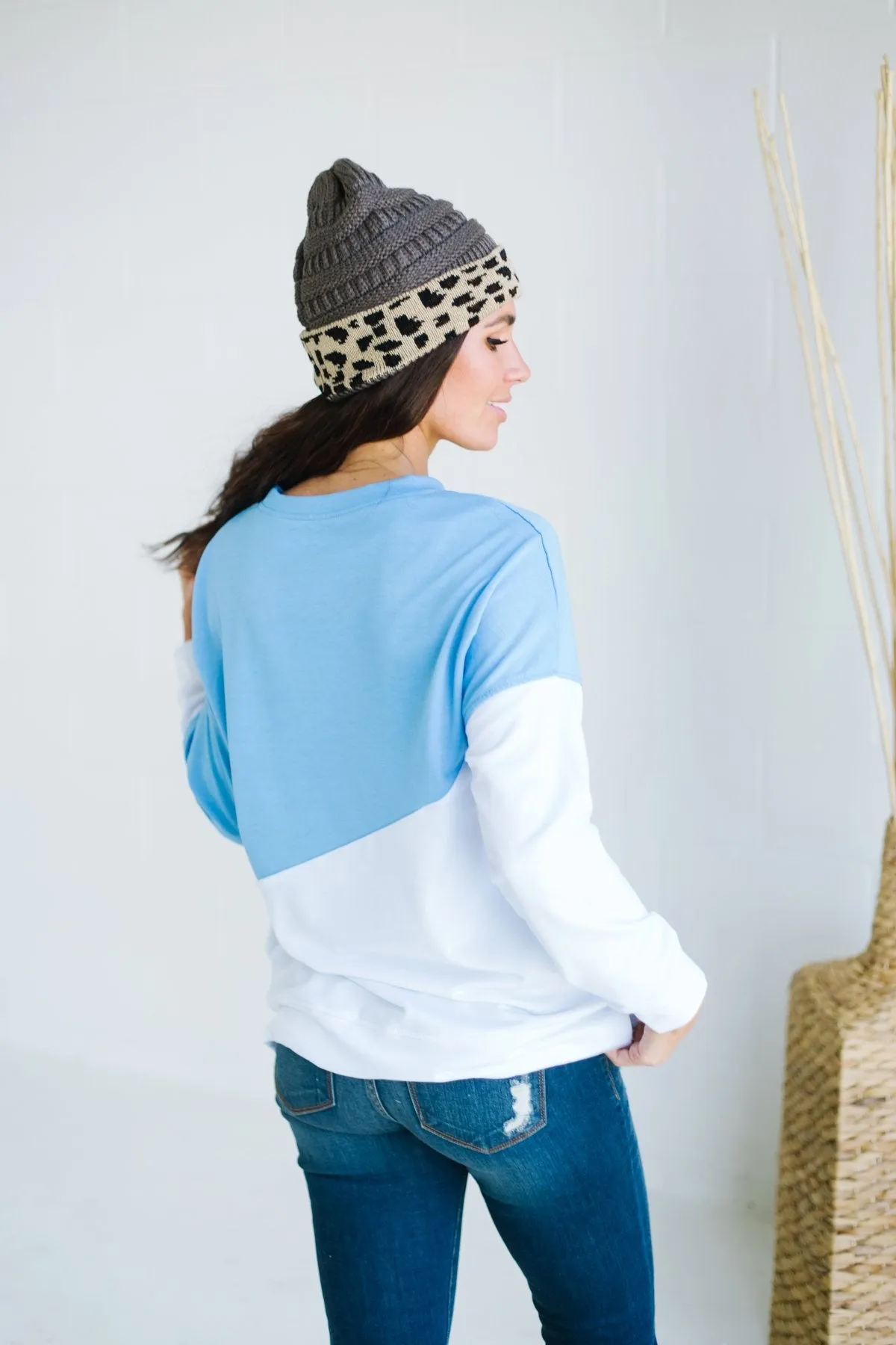 Cuffed Animal Print Beanie