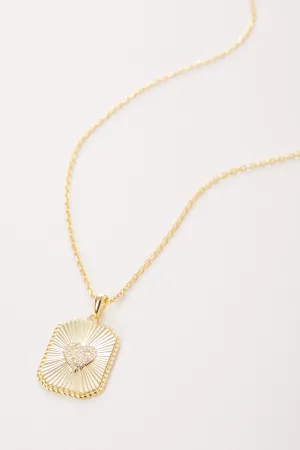 Dottie Dog Tag With Heart