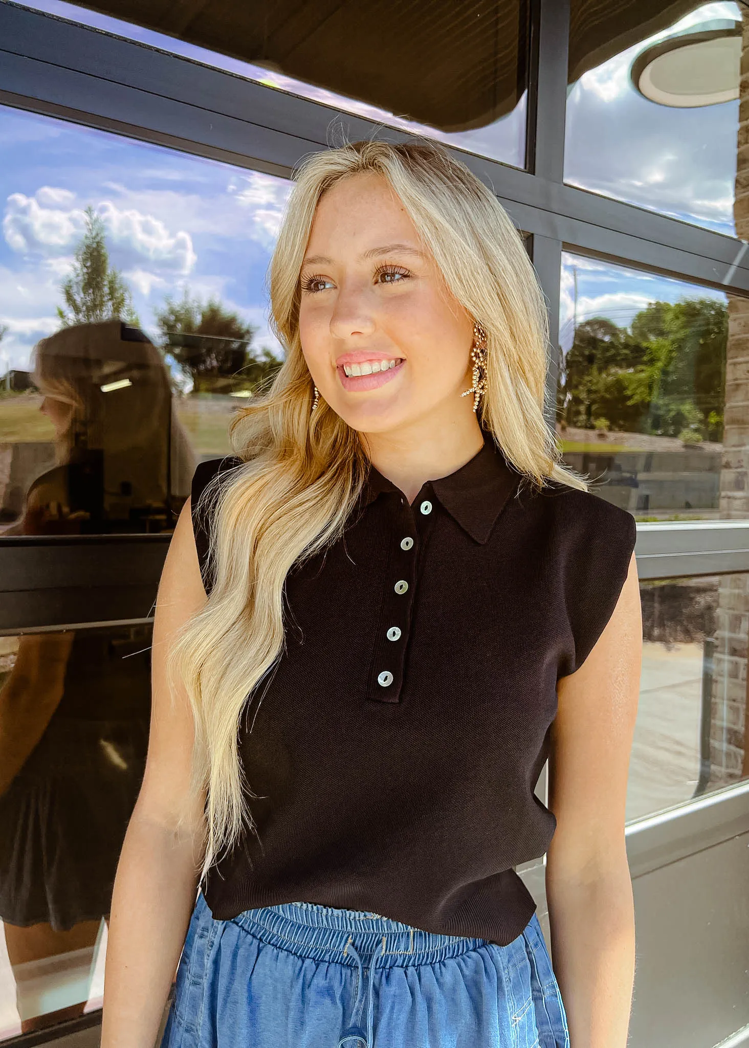 Eve Collared Cropped Top