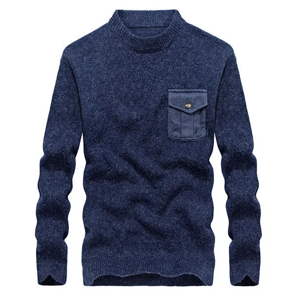 Fall Winter Brief Style Warm Knitted Casual Sweater