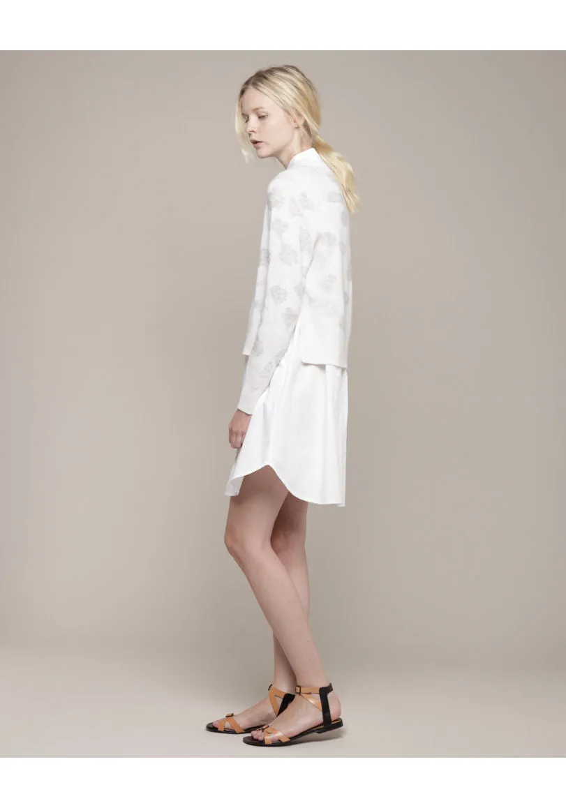 Floral Jacquard Combo Dress