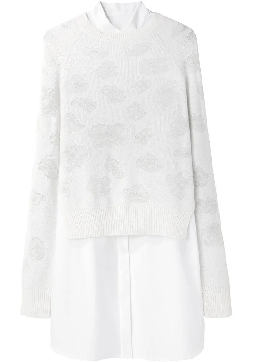 Floral Jacquard Combo Dress