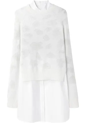 Floral Jacquard Combo Dress