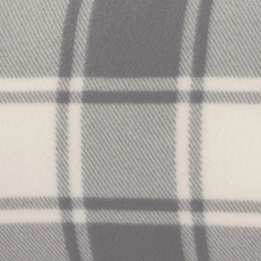 Great Bay Home Super Soft Extra Plush Plaid Fleece Sheet Set. Cozy, Warm, Durable, Smooth, Breathable Winter Sheets with Plaid Pattern. Dara Collection Brand. (Queen, Grey)