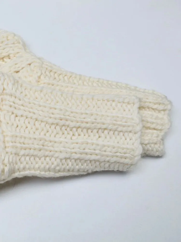 Hollow Out Knitting Sweaters For Women Round Neck Long Sleeve Loose Casual Solid Sweater Female Fashion Clothing