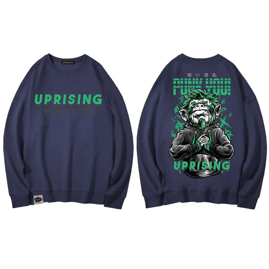 Hoodies, Sweatshirts Hip-hop personality revolts against monkey long-sleeved street Japanese European American trends