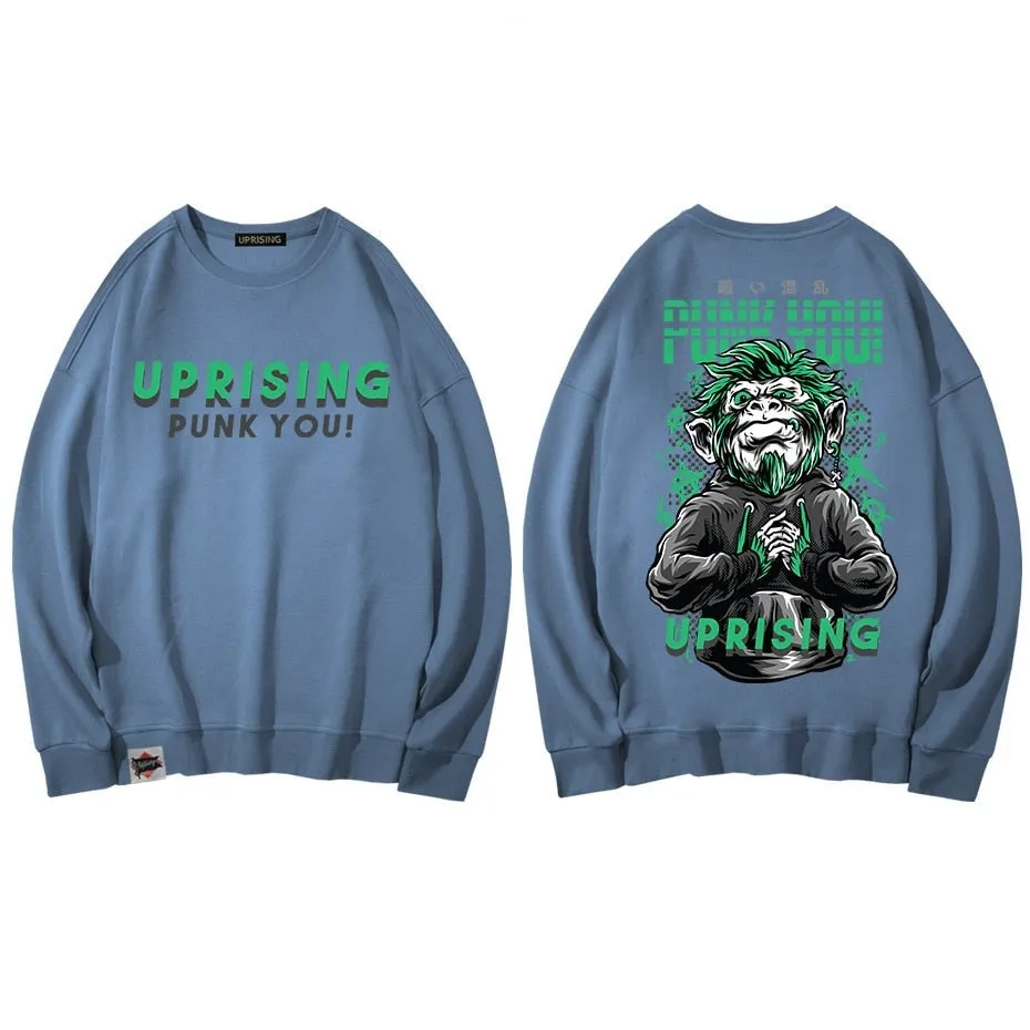 Hoodies, Sweatshirts Hip-hop personality revolts against monkey long-sleeved street Japanese European American trends