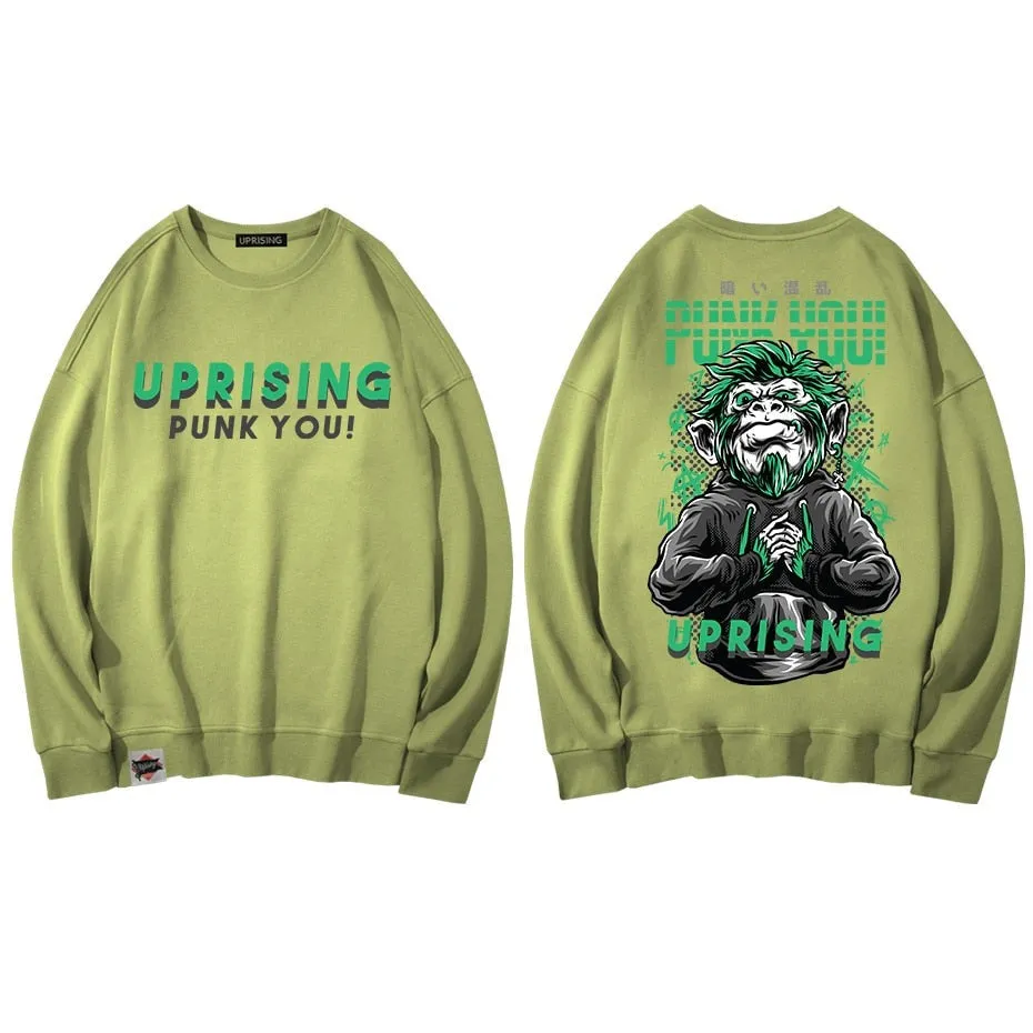 Hoodies, Sweatshirts Hip-hop personality revolts against monkey long-sleeved street Japanese European American trends