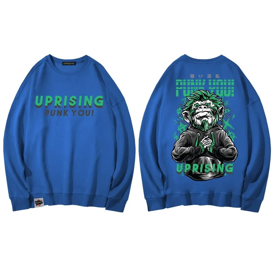 Hoodies, Sweatshirts Hip-hop personality revolts against monkey long-sleeved street Japanese European American trends