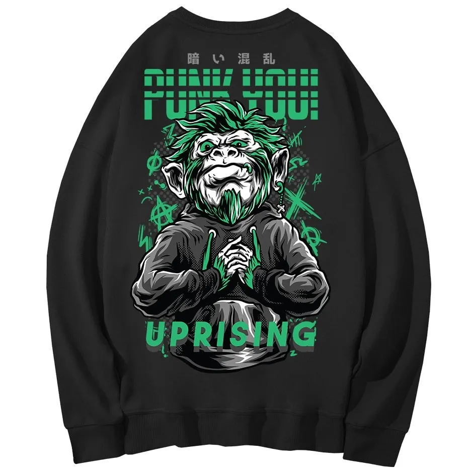 Hoodies, Sweatshirts Hip-hop personality revolts against monkey long-sleeved street Japanese European American trends