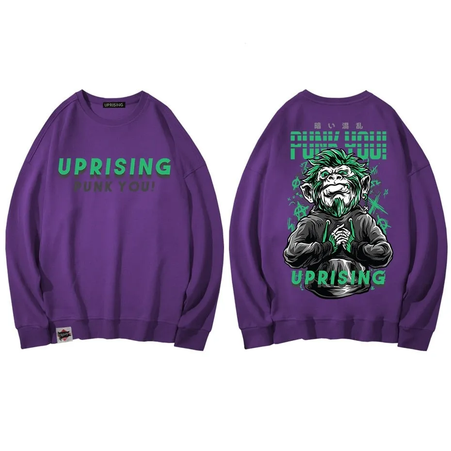 Hoodies, Sweatshirts Hip-hop personality revolts against monkey long-sleeved street Japanese European American trends