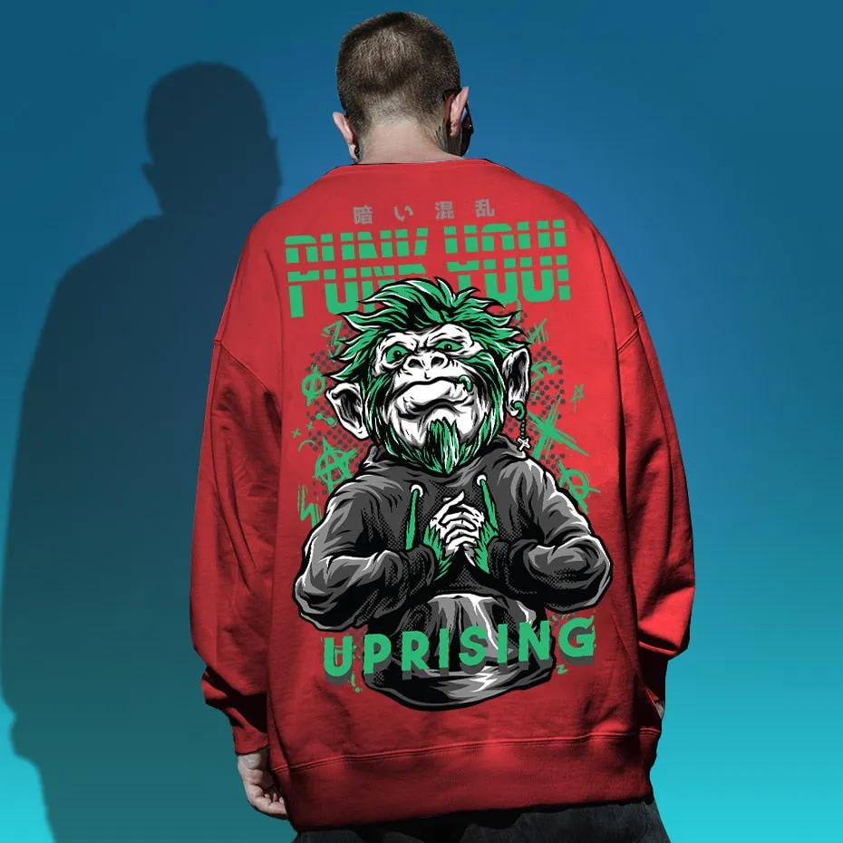 Hoodies, Sweatshirts Hip-hop personality revolts against monkey long-sleeved street Japanese European American trends