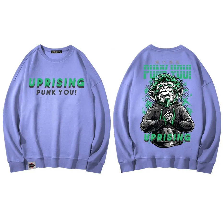 Hoodies, Sweatshirts Hip-hop personality revolts against monkey long-sleeved street Japanese European American trends
