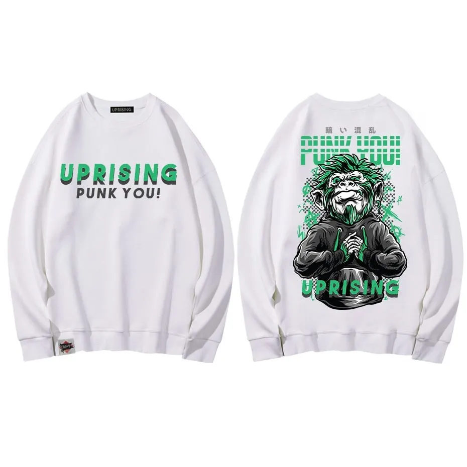 Hoodies, Sweatshirts Hip-hop personality revolts against monkey long-sleeved street Japanese European American trends