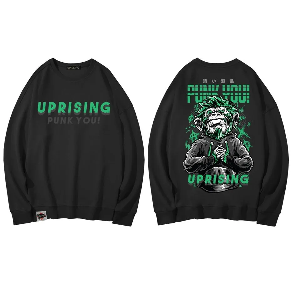 Hoodies, Sweatshirts Hip-hop personality revolts against monkey long-sleeved street Japanese European American trends