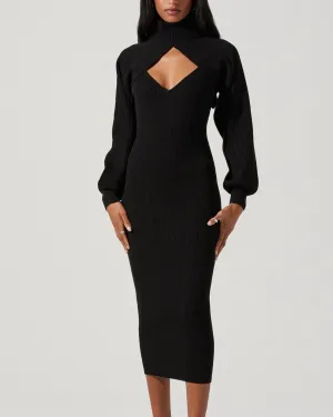 Jodie Sweater Dress In Black | Black