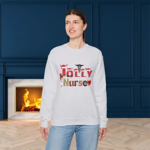 Jolly Nurse Christmas Sweatshirt - Unisex Heavy Blend.