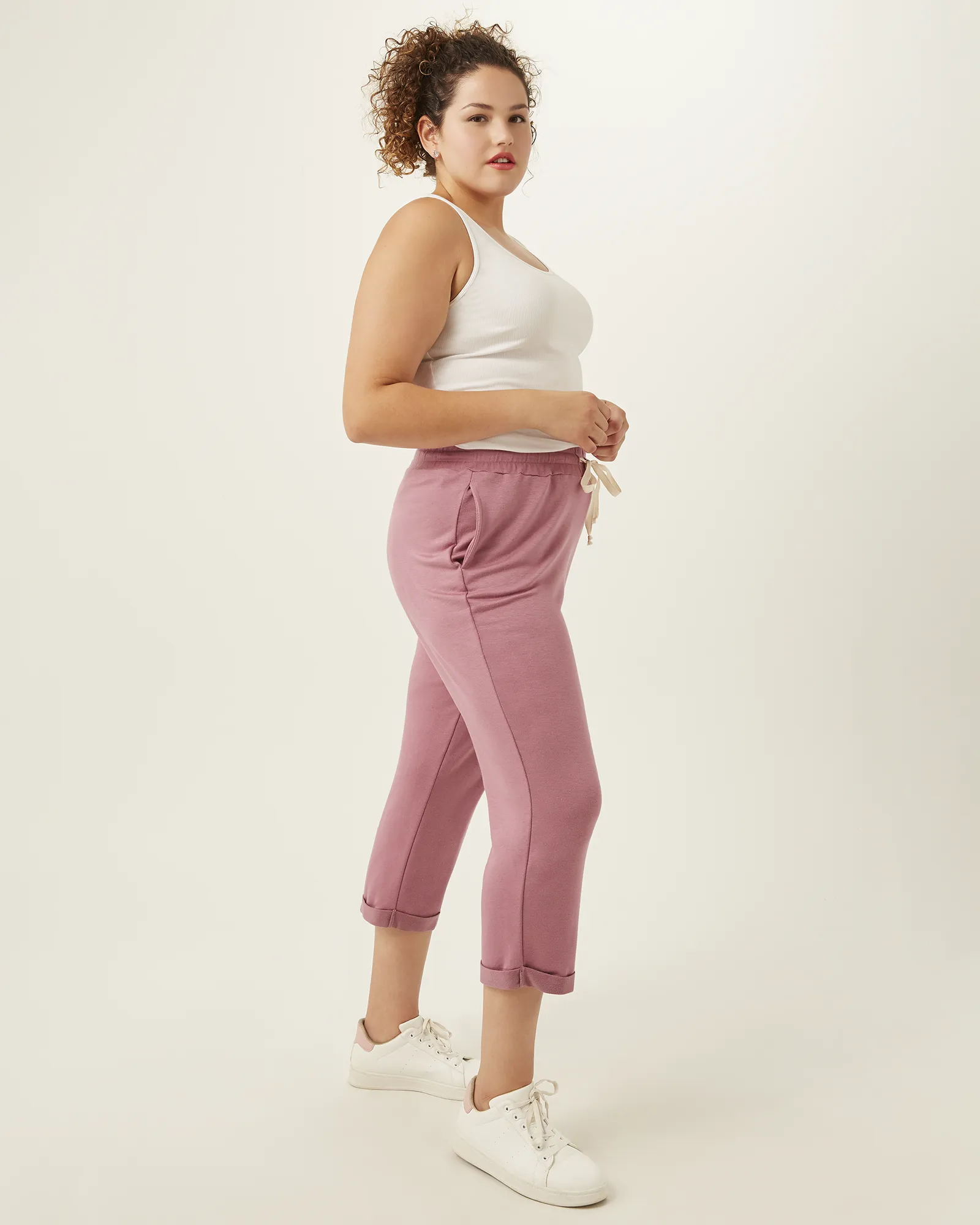 Kaitlyn Cropped Joggers | Mauve