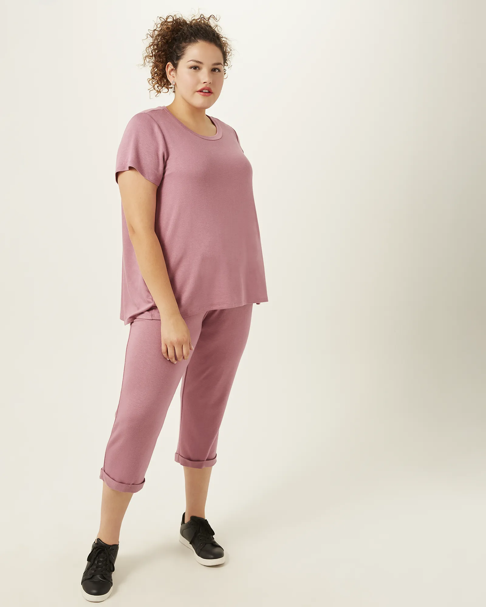 Kaitlyn Cropped Joggers | Mauve