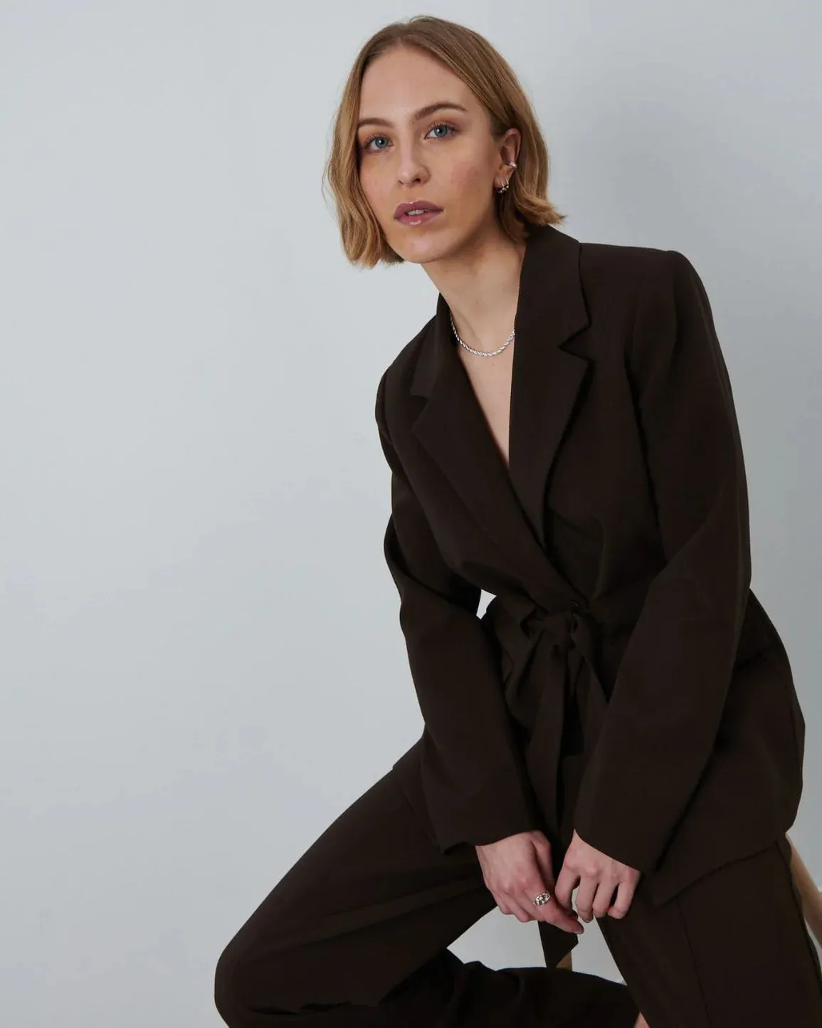 La Rouge Rie Blazer Brown