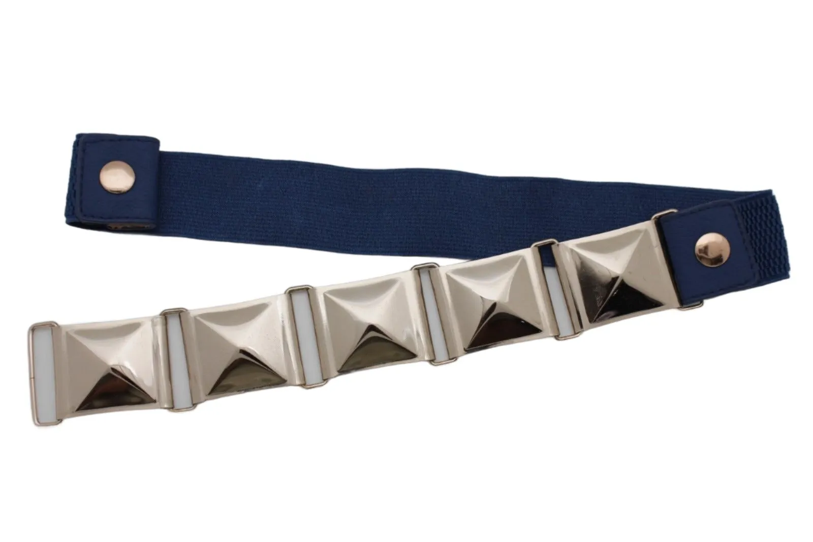 Large Pyramid Studded Elastic Waistband Belt Size S M