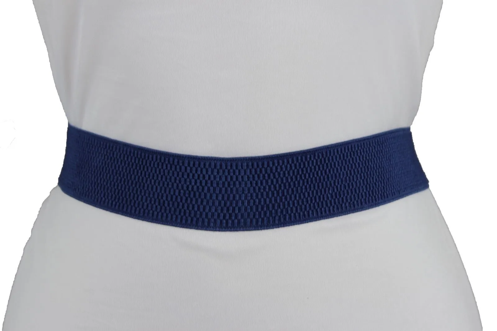 Large Pyramid Studded Elastic Waistband Belt Size S M