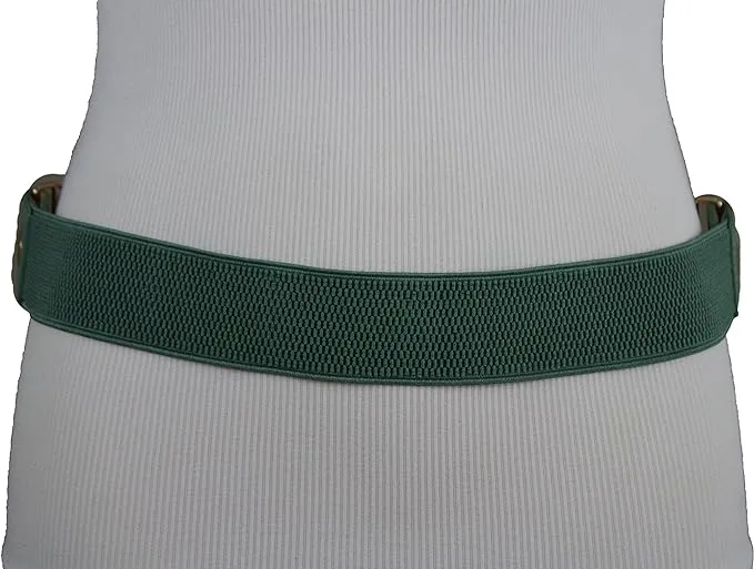 Large Pyramid Studded Elastic Waistband Belt Size S M