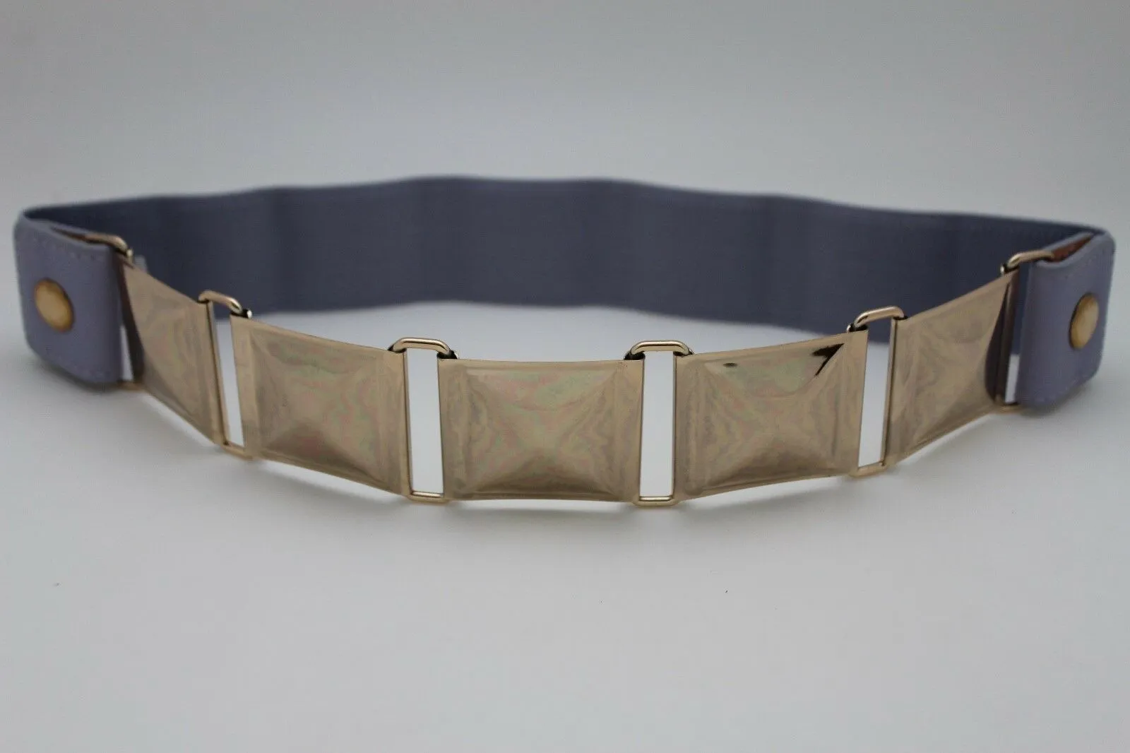 Large Pyramid Studded Elastic Waistband Belt Size S M
