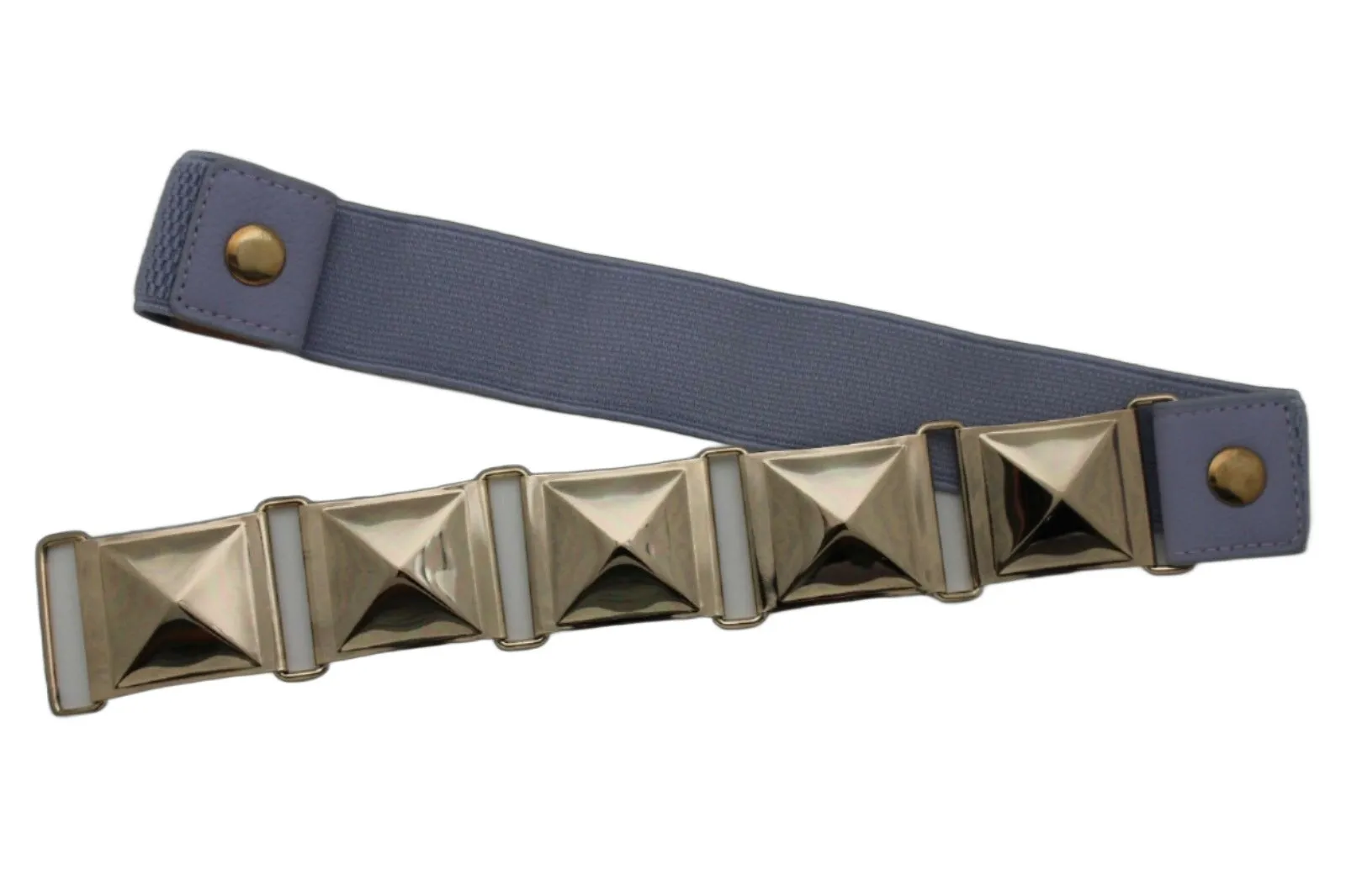 Large Pyramid Studded Elastic Waistband Belt Size S M