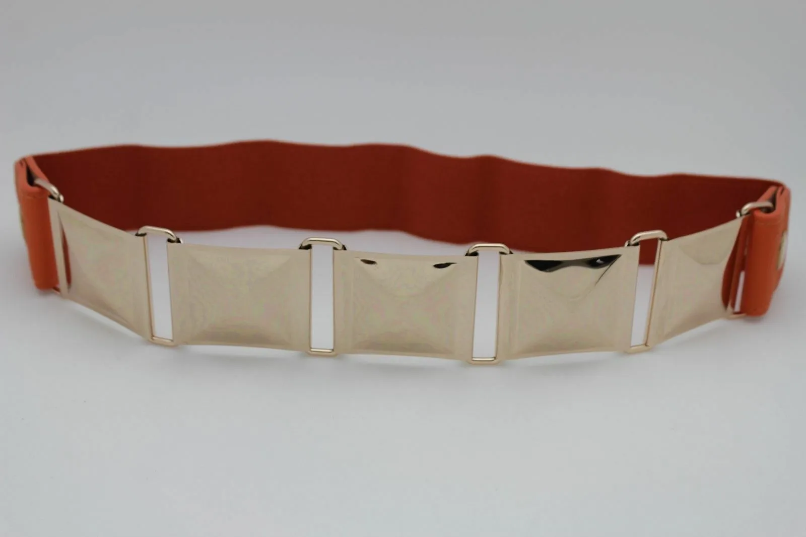 Large Pyramid Studded Elastic Waistband Belt Size S M