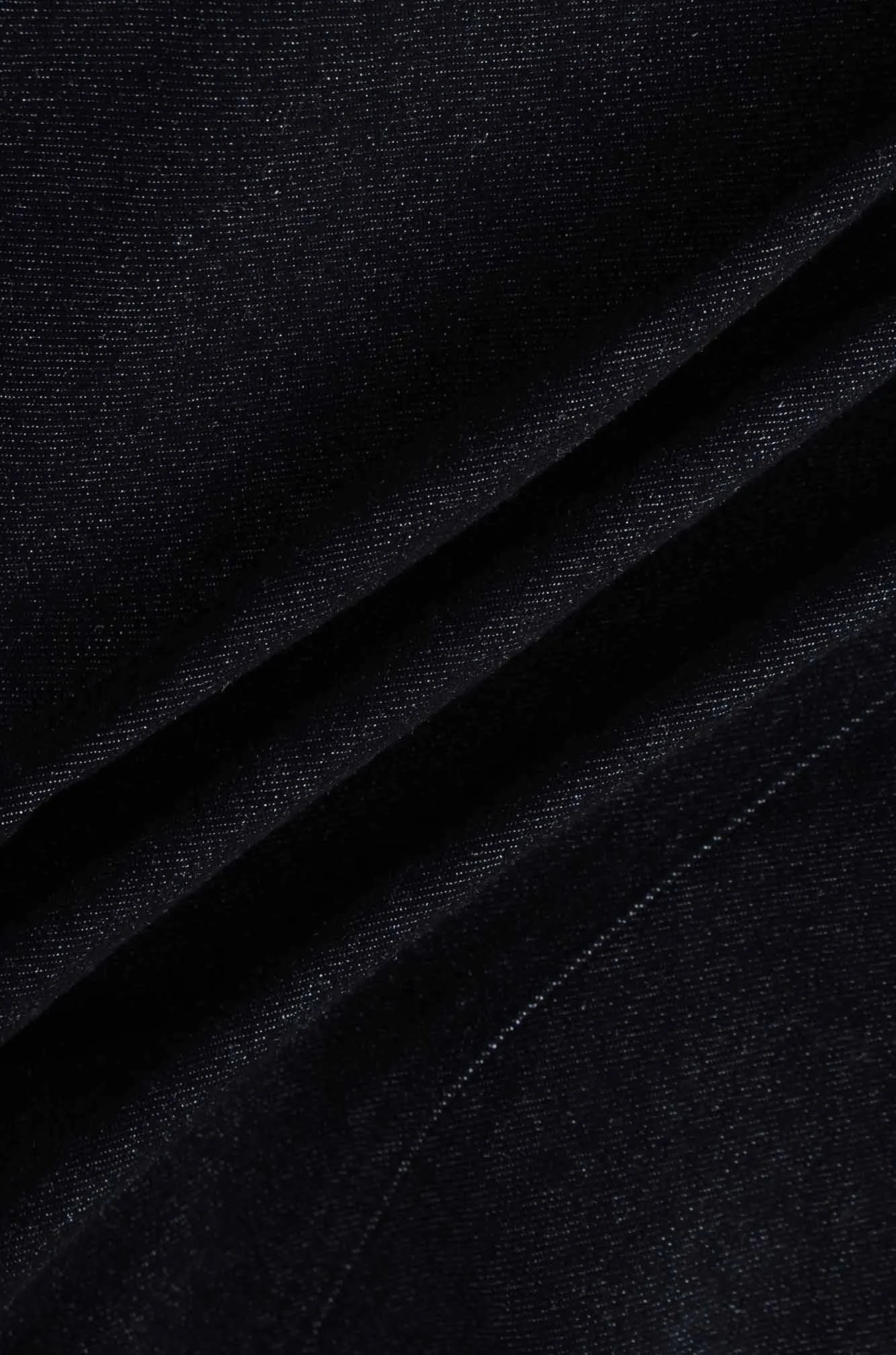 Leather Pocket Denim Blazer-Black