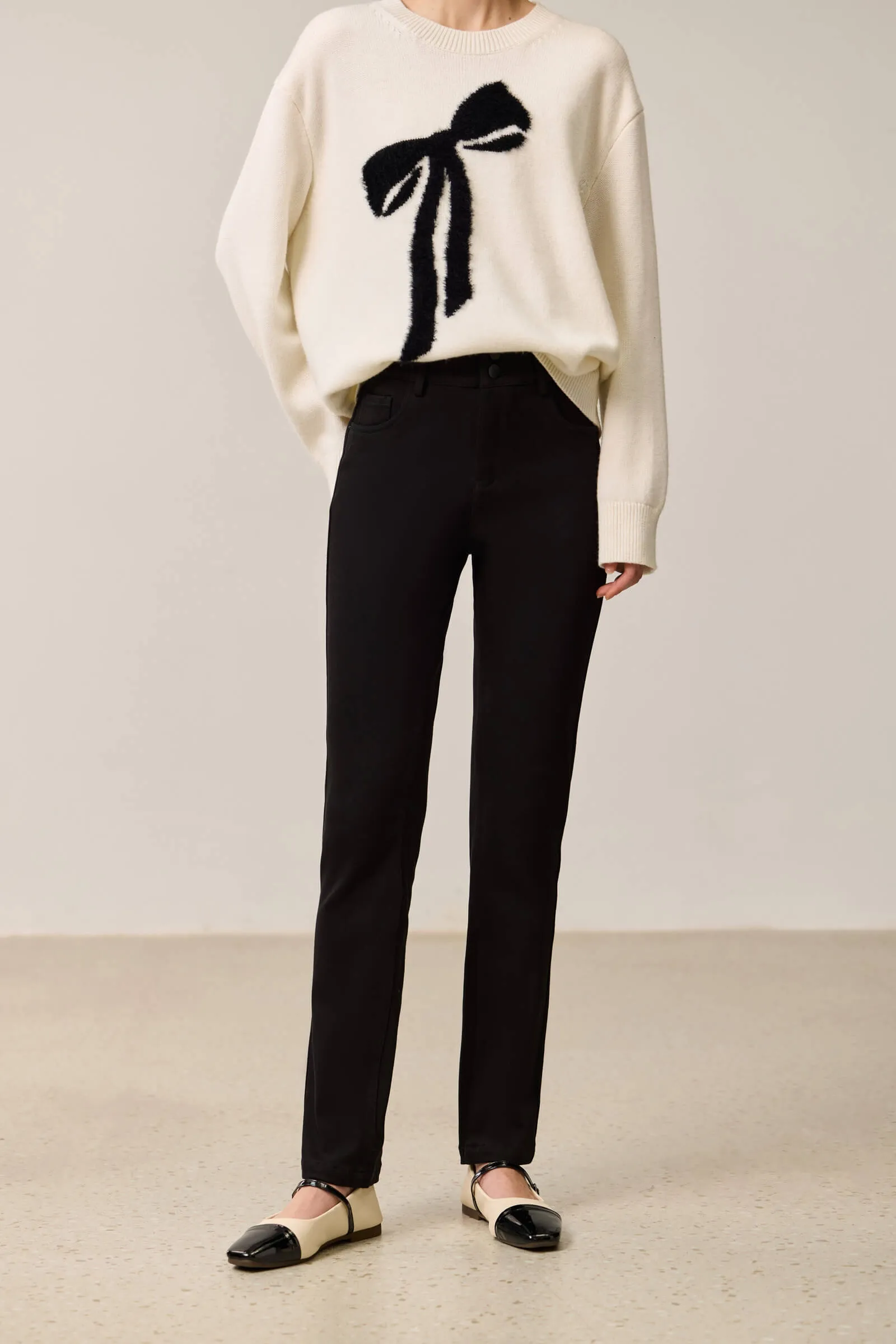 LILY Vintage High-Waist Cropped Straight-Leg Jeans