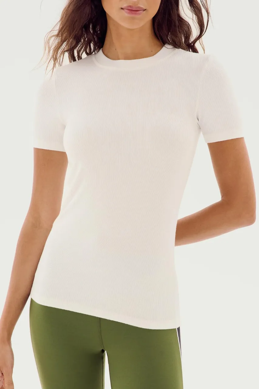 Louise Rib Short Sleeve