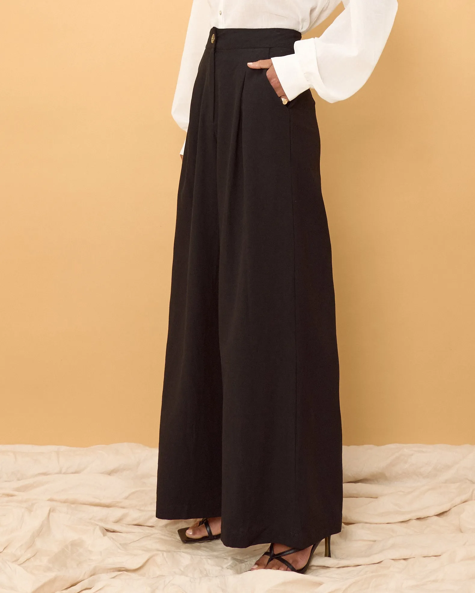 Maggie Black Wide Leg Pants