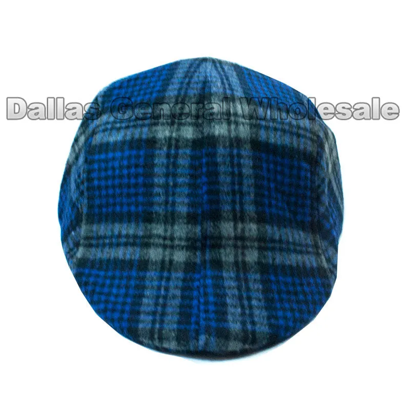 Men's Plaid Cotton Newsboy Caps Wholesale