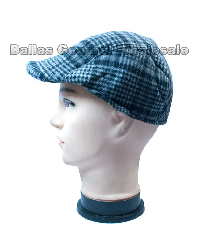 Men's Plaid Cotton Newsboy Caps Wholesale