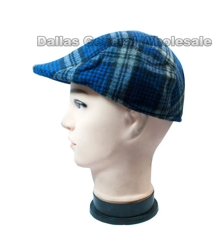 Men's Plaid Cotton Newsboy Caps Wholesale